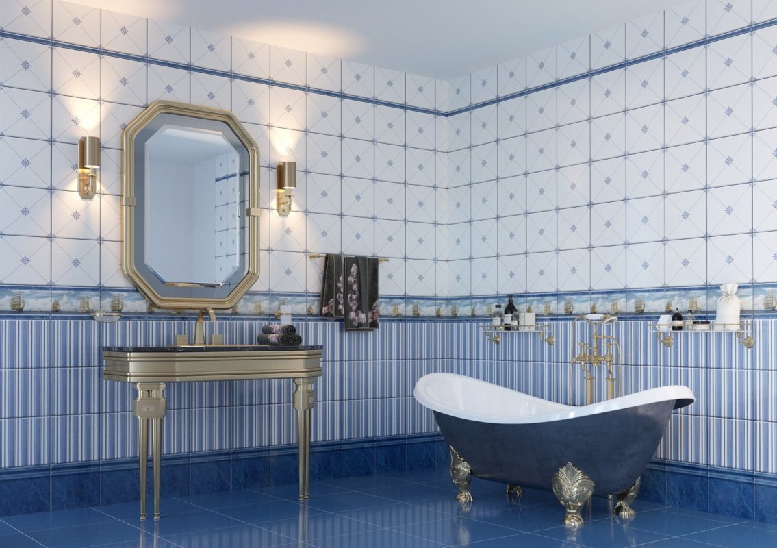 Использование современных плиточных панелей в ванной